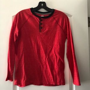 Boys Old Navy Red Long Sleeve Shirt